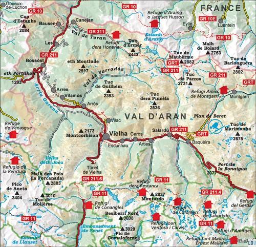 Carte du Val d'Aran
